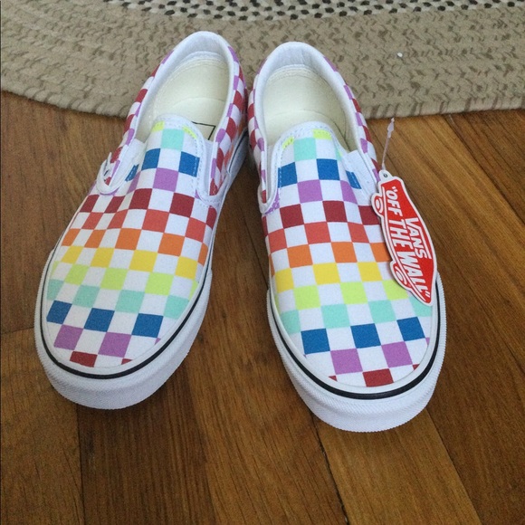Rainbow checkered Vans - Picture 12 of 14